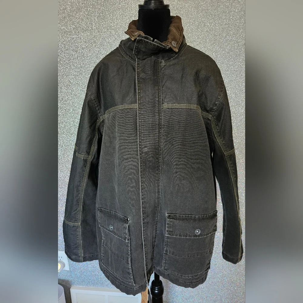 NWT Stormtech Men's Charcoal Black Marine Heritage Field Jacket, Enzyme‎ Washed